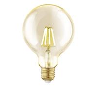 Eglo E27 LED, lampadina a globo per illuminazione retrò, vintage color ambra, 4 Watt (equivalente a 31 Watt), 350 lumen, luce bianco caldo, 2200k, lampadina Edison G95, Ø 9,5 cm