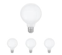 Eglo E27 LED, lampadina opalina a globo, 7 Watt (equivalente a 60 Watt), 806 Lumen, luce bianco caldo, 2700k, lampadina G95, Ø 9,5 cm (Confezione da 4)