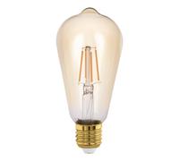 Eglo E27 LED, lampadina per illuminazione retrò, vintage color ambra, 4 Watt (equivalente a 26 Watt), 270 lumen, luce bianco caldo, 2200k, lampadina Edison ST64, Ø 6,4 cm
