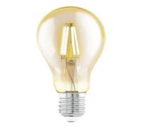 Eglo E27 LED, lampadina vintage ambra, illuminazione retrò, 4 Watt (equivalente a 32 Watt), 350 lumen, luce bianco caldo, 2200k, lampadina Edison A75, Ø 7,5 cm