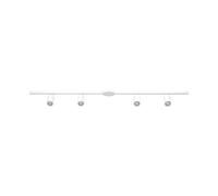 Eglo Sistema di binari ad alto voltaggio Easy Track, set espandibile con 3 faretti da soffitto, binario in alluminio e plastica bianca, lampade con attacco GU10, 102 cm