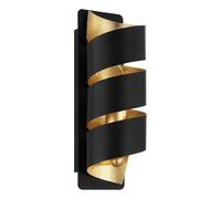 EGLO Applique Elizondo, ritorta, nero/oro EGLO