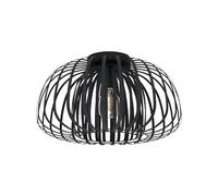 Eglo Encinitos - Lampada da soffitto per soggiorno in metallo di colore nero, camera letto, corridoio, attacco E27, diametro 45 cm