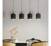 EGLO Lampada a sospensione Esteperra, nero/oro, 4 luci EGLO