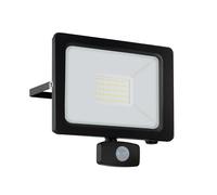 EGLO Faretto a parete Faedo 3, luce a LED, esterno in alluminio nero, luce