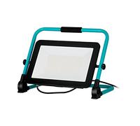 EGLO Faretto da cantiere a LED, illuminazione professionale portatile, in alluminio e plastica, faretto professionale, in turchese e nero, lampada orientabile, IP65, bianco neutro, 15800 lm