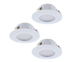Eglo faretto da incasso Pineda, spot da soffitto dimmerabile, plastica