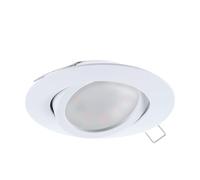 Eglo faretto da incasso Tedo, spot in alluminio pressofuso bianco, lampada