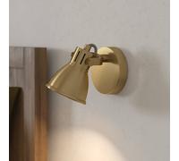 EGLO Faretto da parete Seras, ottone spazzolato-oro, a 1 luce EGLO