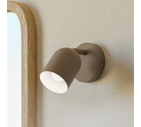 EGLO Faretto da parete Tilston, beige, Ø 9 cm, acciaio, E14 EGLO