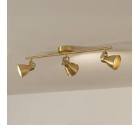 Spot Moderno Seras In Acciaio Ottoneottone Spazzolato 3 Luci Gu10 3W Ip20