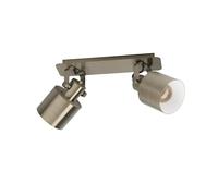 Eglo Faretto da soffitto Southery, lampada da soffitto a 2 luci con faretti | orientabili, elegante lampada da soffitto in metallo brunito, faretti da soffitto, attacco E27