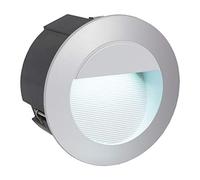 Eglo Faretto LED da incasso per esterni Zimba, 1 luce, lampada da parete in alluminio pressofuso, colore: argento, diametro: 12.5 cm, IP65