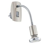 Applique Moderna Mini 4 In Acciaio Nichel Satinato Luce Gu10 2,8W