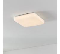 Eglo Frania-IP - Lampada da soffitto a LED, con effetto cristallo, in metallo e plastica, colore bianco, bagno, caldo, neutro, freddo, IP44, 33 x cm