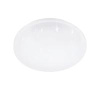 Eglo Frania-IP - Lampada da soffitto a LED, con effetto cristallo, in metallo e plastica, colore bianco, bagno, caldo, neutro, freddo, IP44, diametro di 31 cm