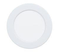 Eglo Fueva 6 Faretto da incasso a LED, rotondo, da soffitto, in plastica di colore bianco, luce bianca calda e bianca fredda, diametro 11,7 cm