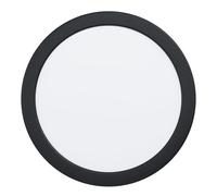 Eglo Fueva 6 Faretto da incasso a LED, rotondo, da soffitto, in plastica di colore nero e bianco, luce bianca calda e bianca fredda, diametro 21,6 cm
