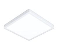 Eglo Fueva 6 Plafoniera a LED, quadrata, lampada da soffitto in plastica, colore bianco, luce bianca calda e fredda, 29 x 29 cm