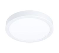 Eglo Fueva 6 Plafoniera a LED, rotonda, lampada da soffitto in plastica, colore bianco, luce bianca calda e fredda, IP44, diametro 21 cm