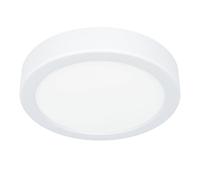 Eglo Fueva 6 Plafoniera a LED, rotonda, lampada da soffitto in plastica, colore bianco, luce bianca calda e fredda, IP44, diametro 16,5 cm