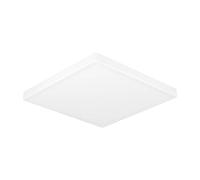Eglo Fueva 6 Plafoniera a LED, rotonda, per bagno, lampada da soffitto in plastica di colore bianco e nero, luce bianca calda e fredda, IP44, diametro 28 cm