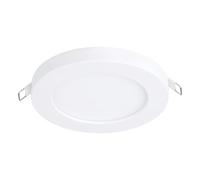 Eglo Fueva Flex - Faretto da incasso LED, plafoniera rotonda, lampada da soffitto in alluminio e plastica in bianco, colore luce bianco caldo, Ø 11,7 cm