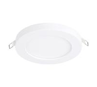 EGLO Fueva Flex - Faretto da incasso LED, plafoniera rotonda, lampada da soffitto in alluminio e plastica in bianco, colore luce bianco caldo, Ø 11,7 cm