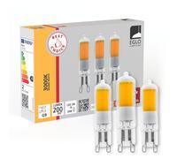 Eglo G9 - Set di 3 lampadine con attacco a pin G9, lampadine a innesto, 2 W ciascuna, corrispondenti a 25 W, luce bianca calda, 3000 K, pin della lampadina con diametro di 1,5 cm
