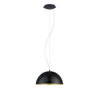 Lampadario Contemporaneo Gaetano 1 Piccolo 1 Luce Acciaio Nero E Oro
