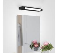 EGLO lampada da parete a LED Gemiliana, lampada in metallo nero e plastica bianca, lampada specchio per bagno, illuminazione bagno e corridoio, bianco neutro, IP44