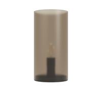 Eglo Geo Lampada da comodino, elegante lampada da tavolo, decorazione per camera da letto, a forma di cilindro, in metallo, vetro e plastica color sabbia, attacco E14, diametro 10 cm