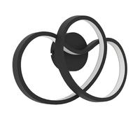 Applique Contemporanea Gianella Alluminio Nero Luce Led Integrato 14,5W