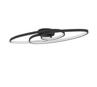 Plafoniera Contemporanea Gianella Alluminio Nero Luce Led Integrato 38W