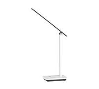 Eglo Iniesta - Lampada da tavolo a LED, ricarica USB, dimmerabile con funzione touch, per comodino, scrivania, ufficio, plastica in bianco e nero, colore luce bianco caldo, bianco freddo
