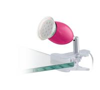 EGLO Klemmlampe Brivi, Scrivania in plastica e acciaio | trasparente, cromato, acciaio rosa Portalampada GU10 luce calda