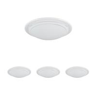 Eglo La plafoniera Planet 1, lampada da parete a uno punto luce, plafoniera in acciaio, bianco, bianco satinato, E27 (Confezione da 4)