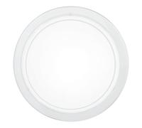 Eglo La plafoniera Planet 1, lampada da parete a uno punto luce, plafoniera in acciaio, bianco, bianco satinato, E27