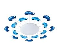 Eglo La plafoniera Viki 1, lampada da parete a uno punto luce per la stanza dei ragazzi, plafoniera in acciaio, blu, satinato, bianco, E27