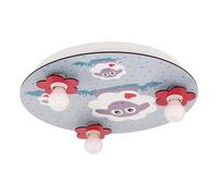 EGLO LALELU - Lampada da soffitto per cameretta dei bambini, in legno, 40 W, colore: Bianco