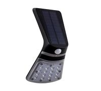 Eglo Lamozzo 1 Lampada da Parete per Esterni a 2 Luci con Sensore di Movimento, IP44. in Plastica Nera, Trasparente, Sensore Giorno e Notte, Batteria Bianca Calda, Bianco Neutro