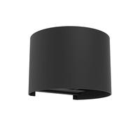 Eglo Lampada a LED per esterni Calpino 3, lampada da parete con illuminazione sopra e sotto, in alluminio nero, luce bianca calda, IP54