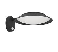 EGLO Lampada a muro LED per esterni Cerrisi, lampada solare per esterni con rilevatore di movimento, plastica nera, illuminazione per esterni, IP44