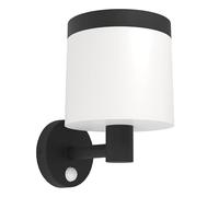 Eglo Applique solare da muro Pantete LED con rilevatore di movimento IP44 Policarbonato nero/bianco