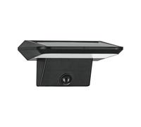EGLO Lampada a muro LED per esterni Porrassa, lampada solare per esterni con rilevatore di movimento e dimmer, plastica nera, IP44