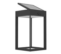 EGLO Lampada a muro per esterni Suzzara, lampada solare a LED per esterni, con rilevatore di movimento, rettangolare, plastica grigio antracite, illuminazione per esterni, luce bianca neutra, IP44