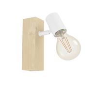 EGLO Applique Townshend 3 di legno, bianco EGLO