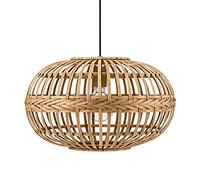 Lampadario Rustico Amsfield 1 Luce Metallo Marrone E Legno