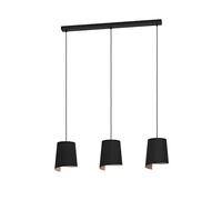 Lampadario Moderno Bolivia 1 Luce Acciaio Nero