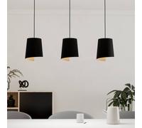 EGLO Lampada a sospensione Bolivia nero/sabbia, a 3 luci EGLO